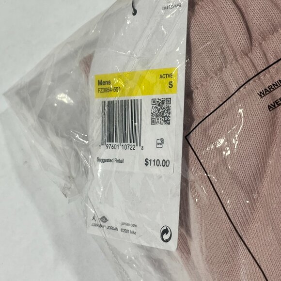NEW with Tag Jordan Wordmark Men's Fleece Pants in Pink Oxford - Picture 7 of 9